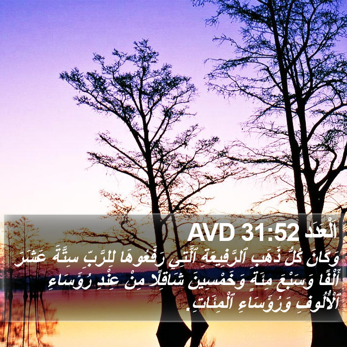 اَلْعَدَد 31:52 AVD Bible Study