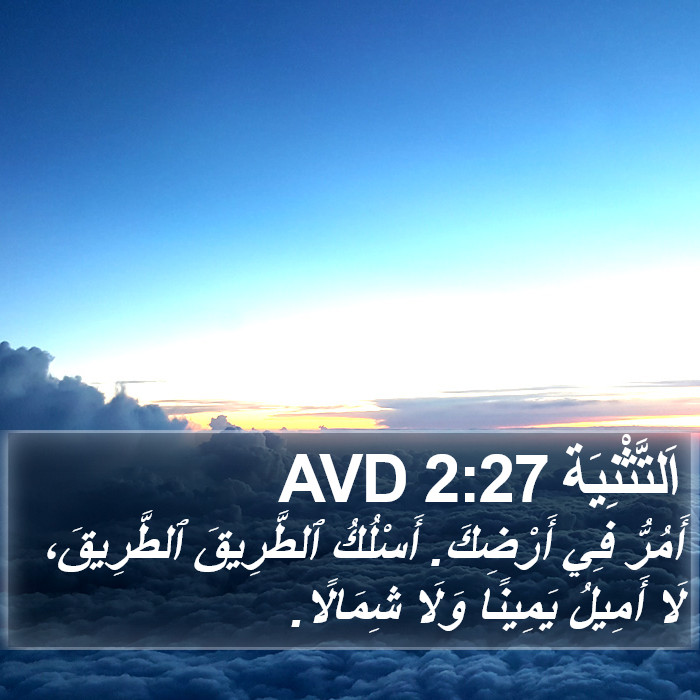 اَلتَّثْنِيَة 2:27 AVD Bible Study