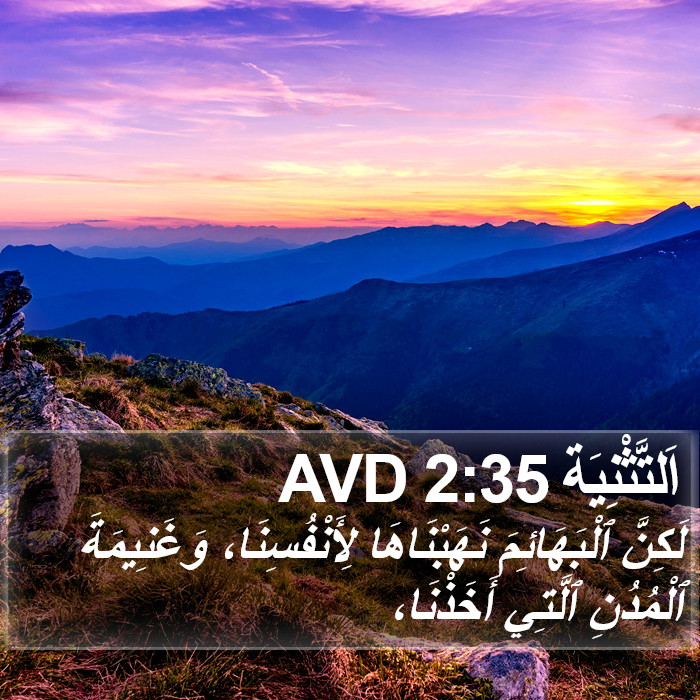 اَلتَّثْنِيَة 2:35 AVD Bible Study