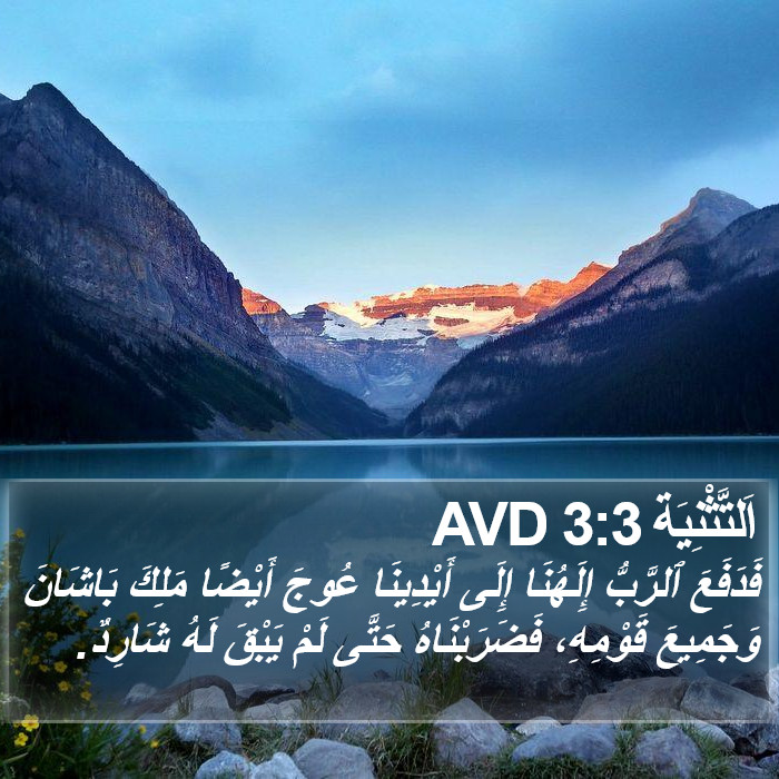 اَلتَّثْنِيَة 3:3 AVD Bible Study