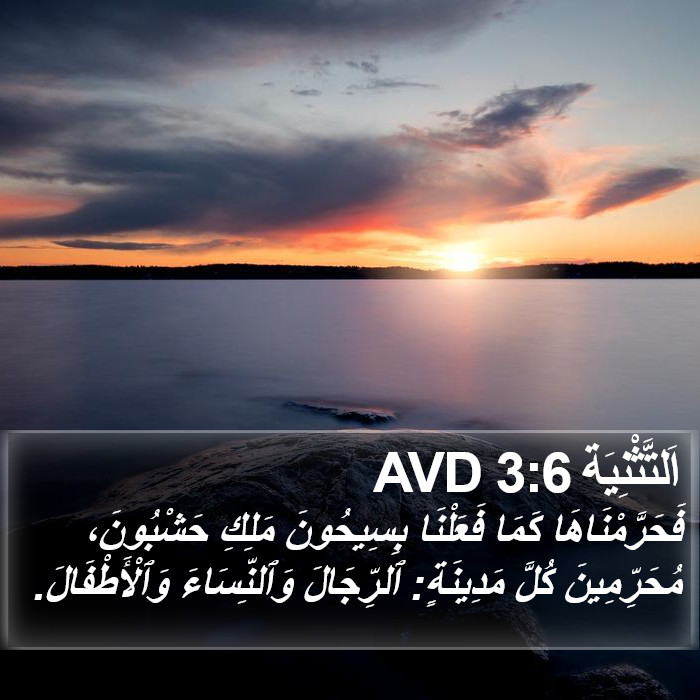 اَلتَّثْنِيَة 3:6 AVD Bible Study