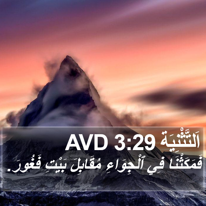 اَلتَّثْنِيَة 3:29 AVD Bible Study