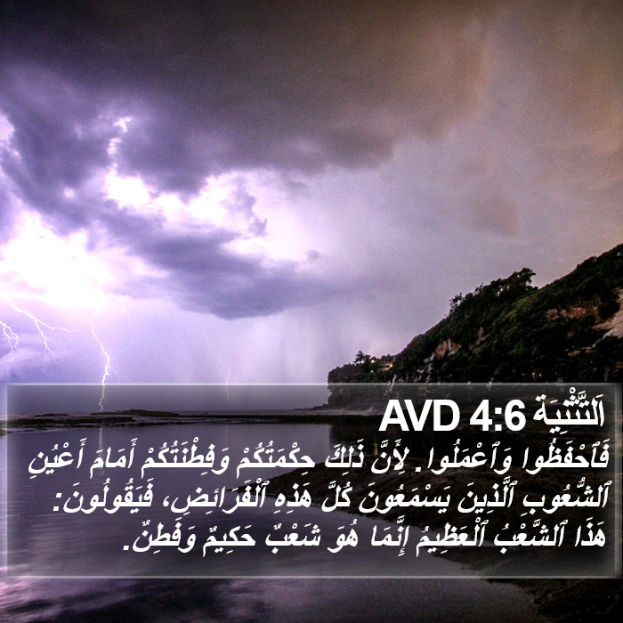 اَلتَّثْنِيَة 4:6 AVD Bible Study