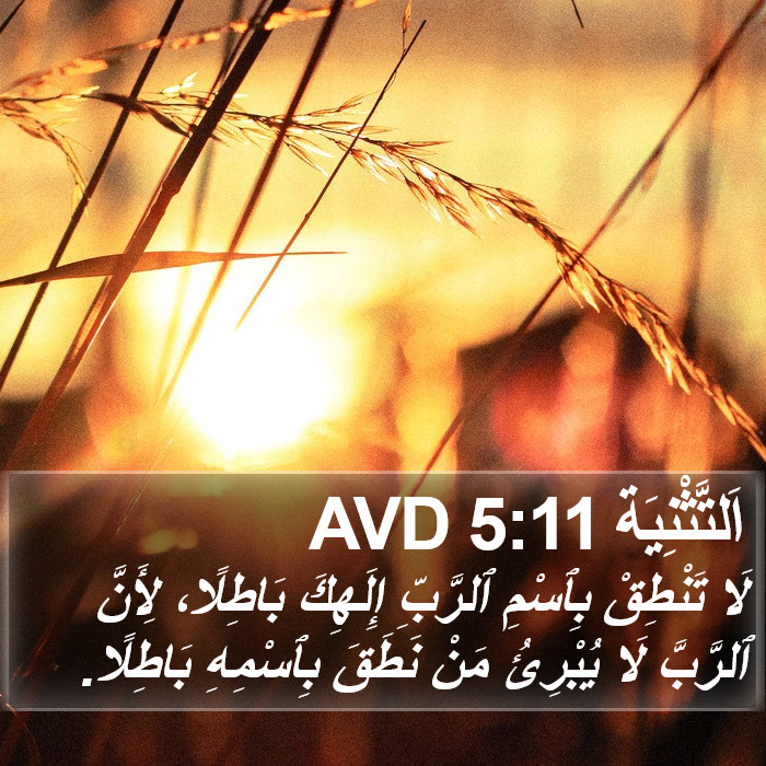 اَلتَّثْنِيَة 5:11 AVD Bible Study