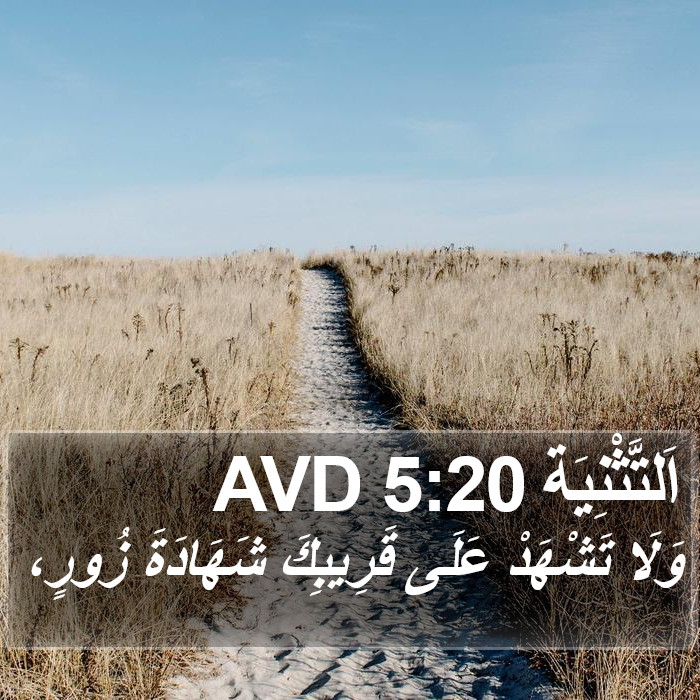 اَلتَّثْنِيَة 5:20 AVD Bible Study