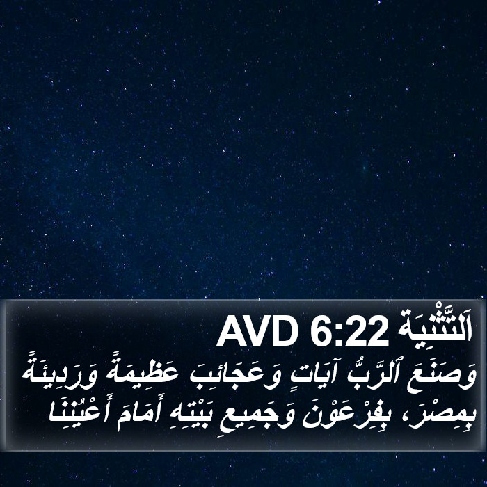 اَلتَّثْنِيَة 6:22 AVD Bible Study