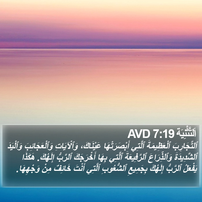 اَلتَّثْنِيَة 7:19 AVD Bible Study