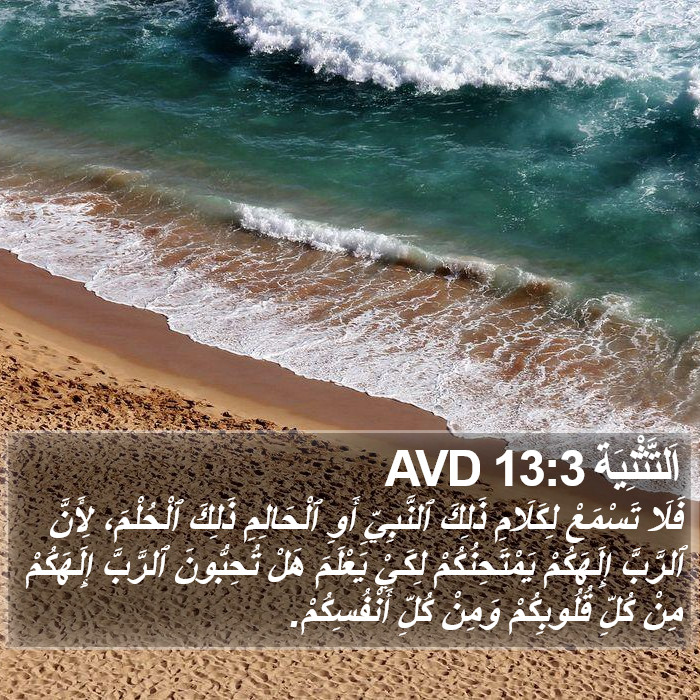 اَلتَّثْنِيَة 13:3 AVD Bible Study