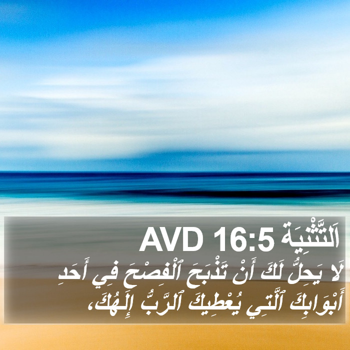 اَلتَّثْنِيَة 16:5 AVD Bible Study