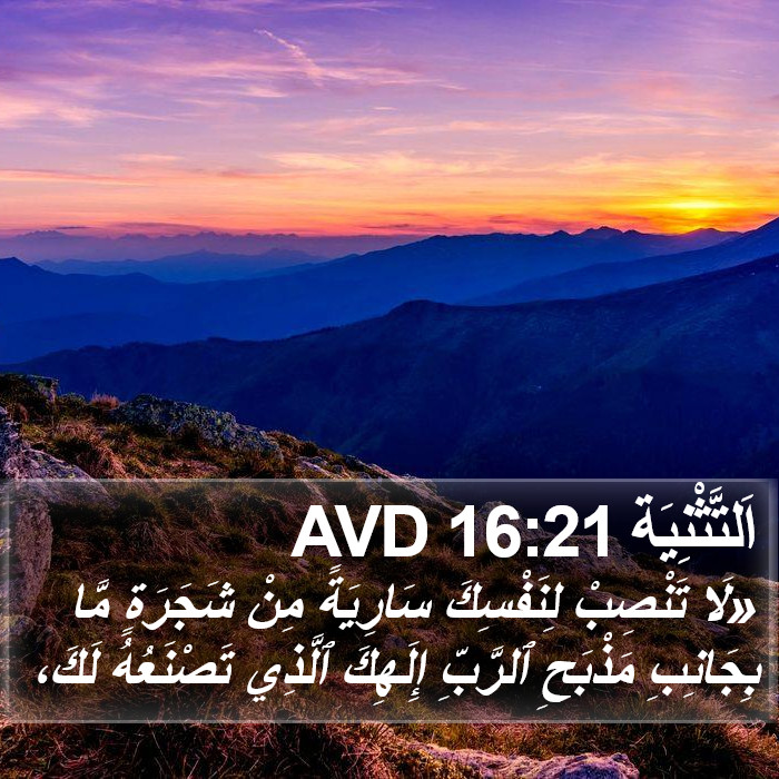 اَلتَّثْنِيَة 16:21 AVD Bible Study