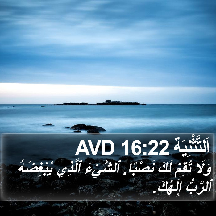 اَلتَّثْنِيَة 16:22 AVD Bible Study