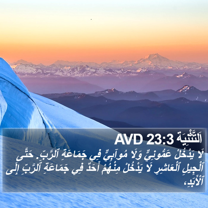 اَلتَّثْنِيَة 23:3 AVD Bible Study