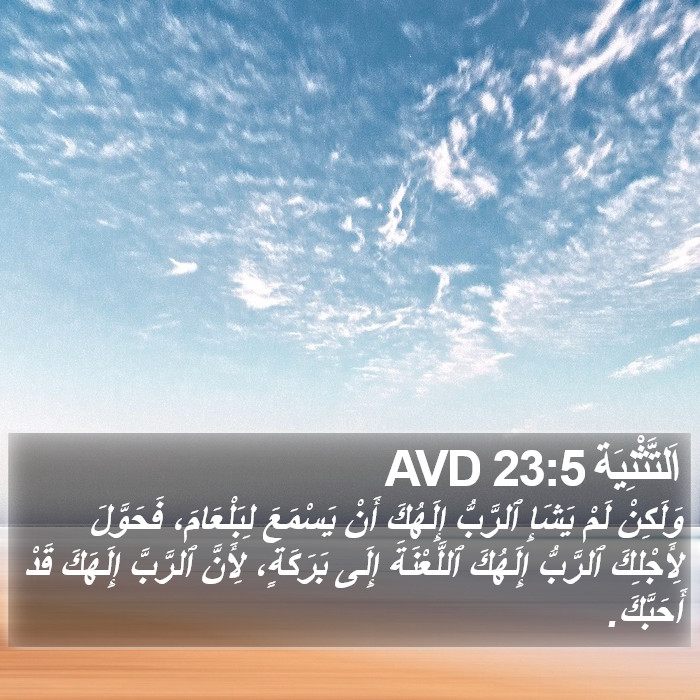 اَلتَّثْنِيَة 23:5 AVD Bible Study
