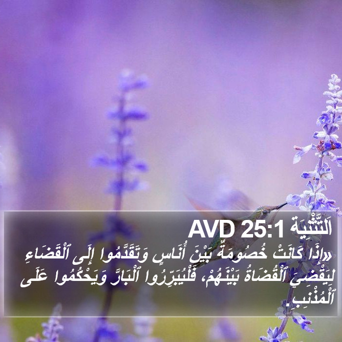 اَلتَّثْنِيَة 25:1 AVD Bible Study