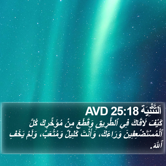 اَلتَّثْنِيَة 25:18 AVD Bible Study