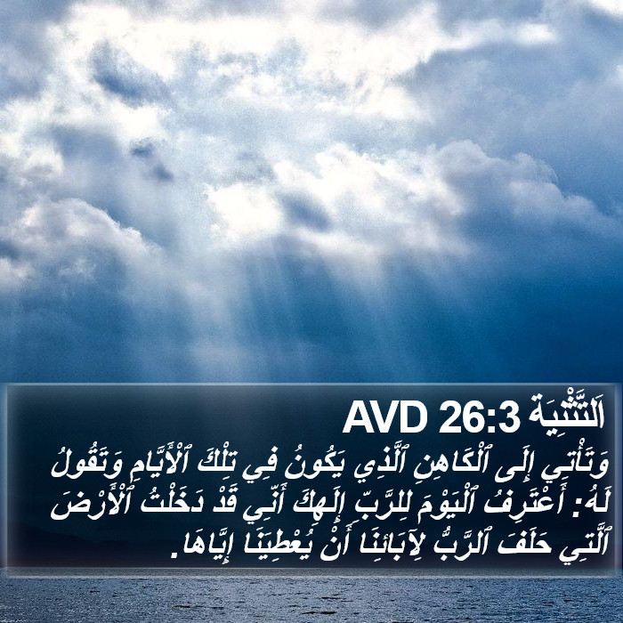 اَلتَّثْنِيَة 26:3 AVD Bible Study