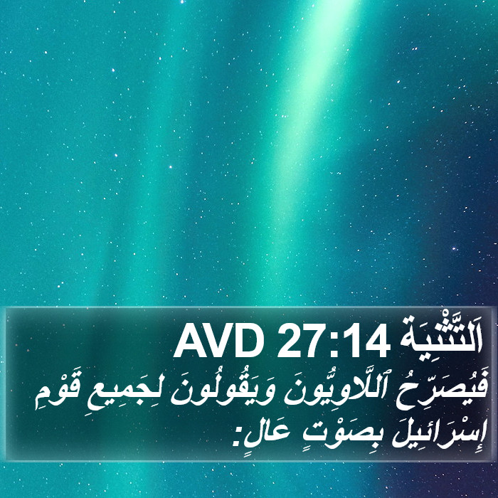 اَلتَّثْنِيَة 27:14 AVD Bible Study