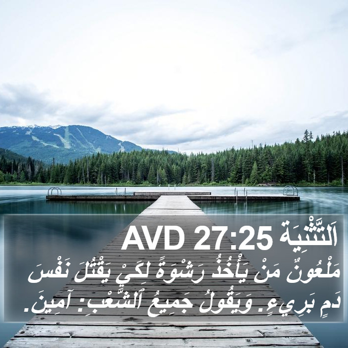اَلتَّثْنِيَة 27:25 AVD Bible Study