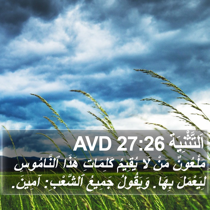 اَلتَّثْنِيَة 27:26 AVD Bible Study