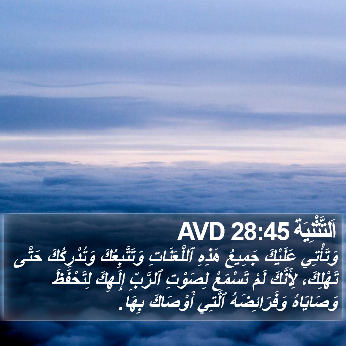 اَلتَّثْنِيَة 28:45 AVD Bible Study