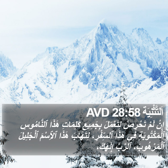 اَلتَّثْنِيَة 28:58 AVD Bible Study