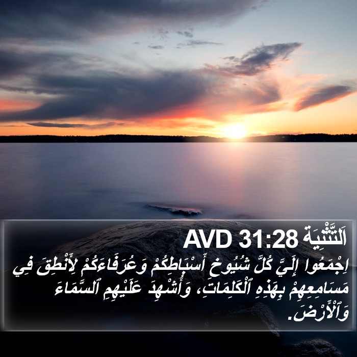 اَلتَّثْنِيَة 31:28 AVD Bible Study