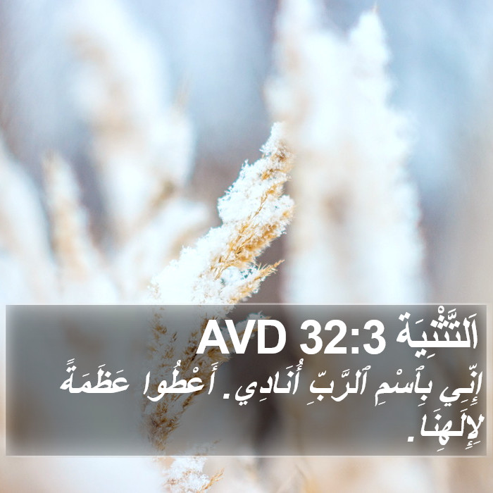 اَلتَّثْنِيَة 32:3 AVD Bible Study