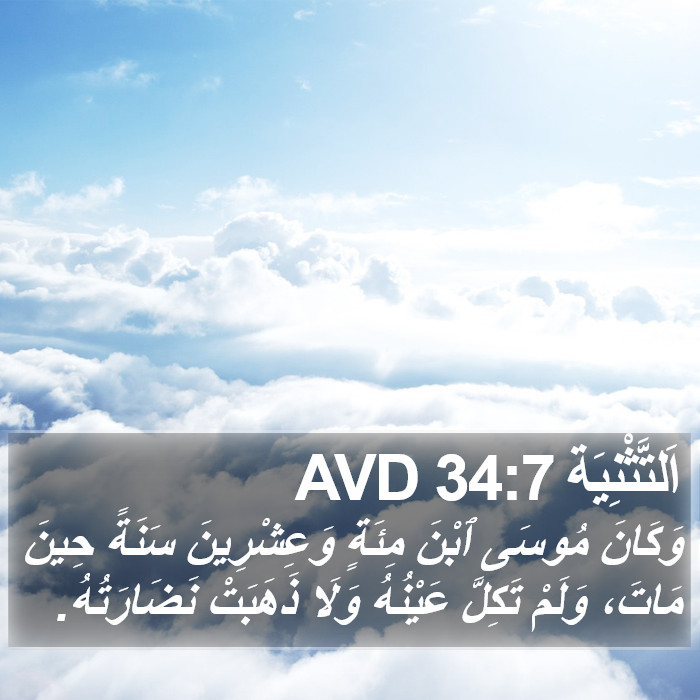 اَلتَّثْنِيَة 34:7 AVD Bible Study