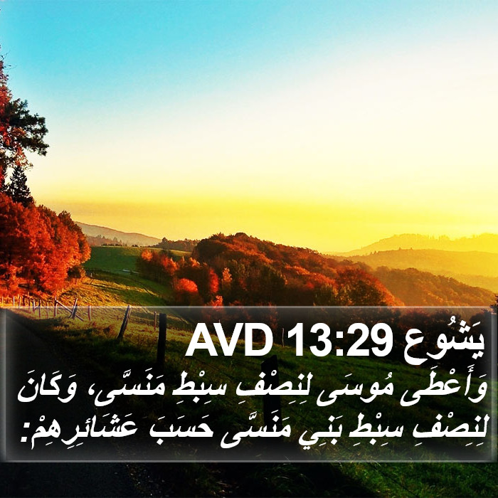 يَشُوع 13:29 AVD Bible Study