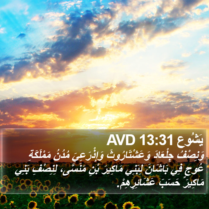 يَشُوع 13:31 AVD Bible Study