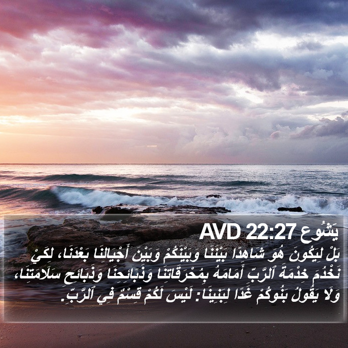 يَشُوع 22:27 AVD Bible Study