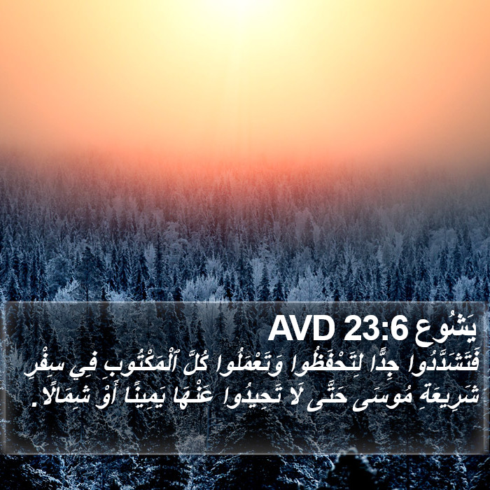 يَشُوع 23:6 AVD Bible Study