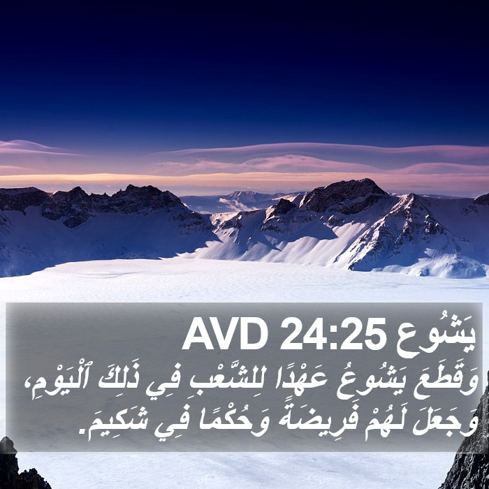 يَشُوع 24:25 AVD Bible Study