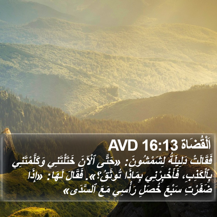 اَلْقُضَاة 16:13 AVD Bible Study