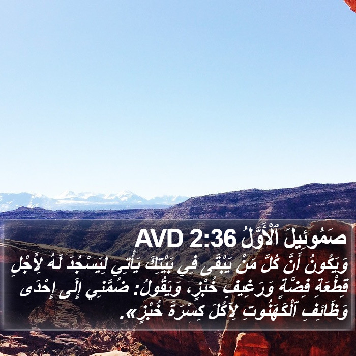 صَمُوئِيلَ ٱلْأَوَّلُ 2:36 AVD Bible Study