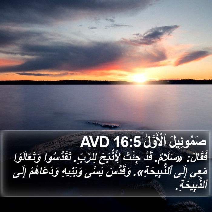 صَمُوئِيلَ ٱلْأَوَّلُ 16:5 AVD Bible Study