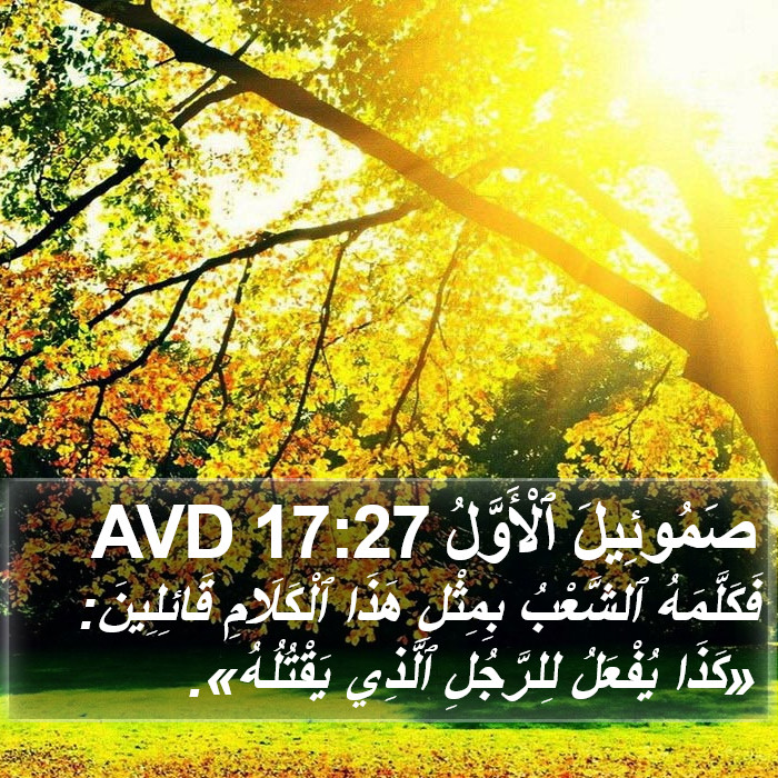صَمُوئِيلَ ٱلْأَوَّلُ 17:27 AVD Bible Study