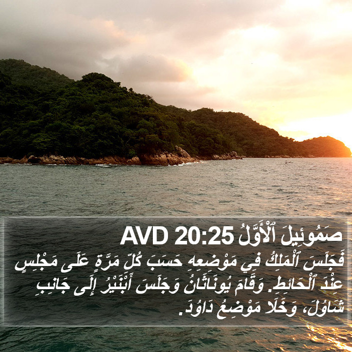 صَمُوئِيلَ ٱلْأَوَّلُ 20:25 AVD Bible Study