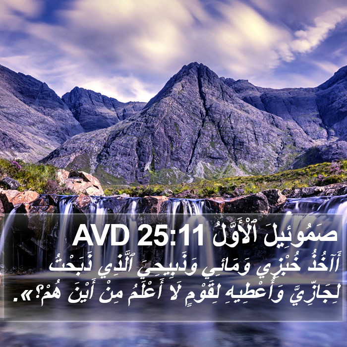 صَمُوئِيلَ ٱلْأَوَّلُ 25:11 AVD Bible Study