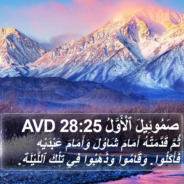 صَمُوئِيلَ ٱلْأَوَّلُ 28:25 AVD Bible Study