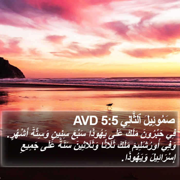 صَمُوئِيلَ ٱلثَّانِي 5:5 AVD Bible Study