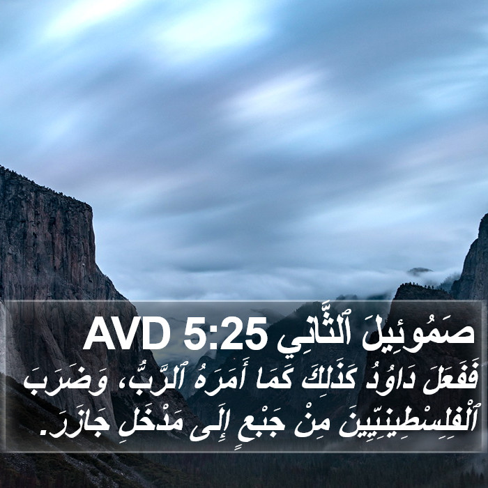 صَمُوئِيلَ ٱلثَّانِي 5:25 AVD Bible Study