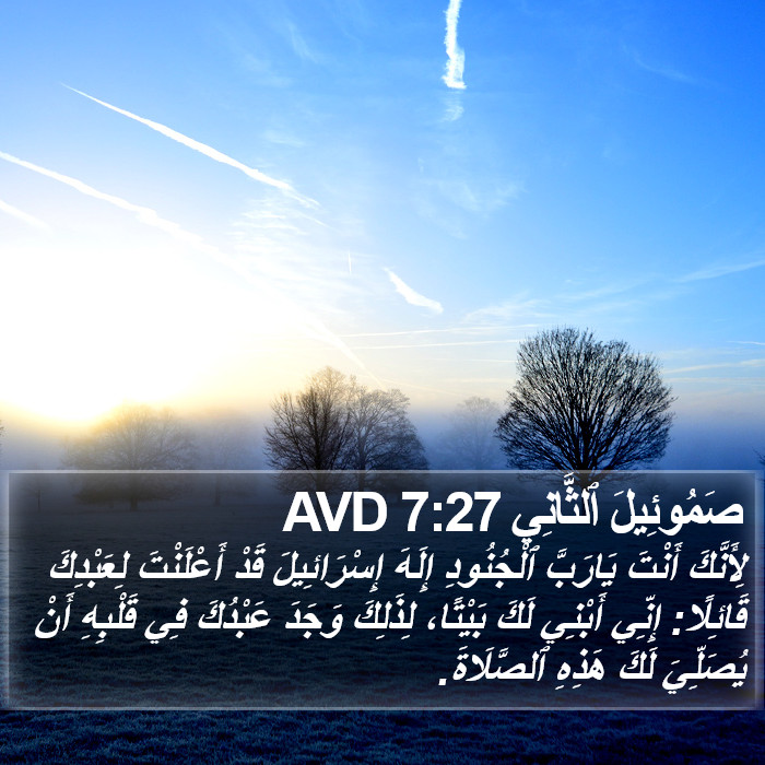 صَمُوئِيلَ ٱلثَّانِي 7:27 AVD Bible Study