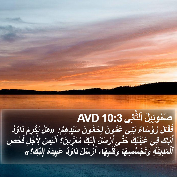 صَمُوئِيلَ ٱلثَّانِي 10:3 AVD Bible Study