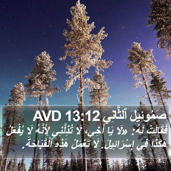صَمُوئِيلَ ٱلثَّانِي 13:12 AVD Bible Study