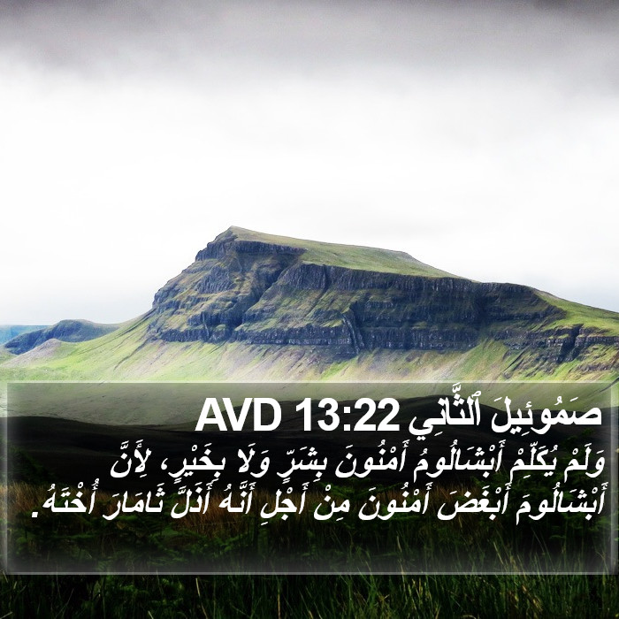 صَمُوئِيلَ ٱلثَّانِي 13:22 AVD Bible Study