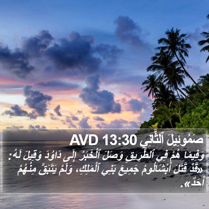 صَمُوئِيلَ ٱلثَّانِي 13:30 AVD Bible Study