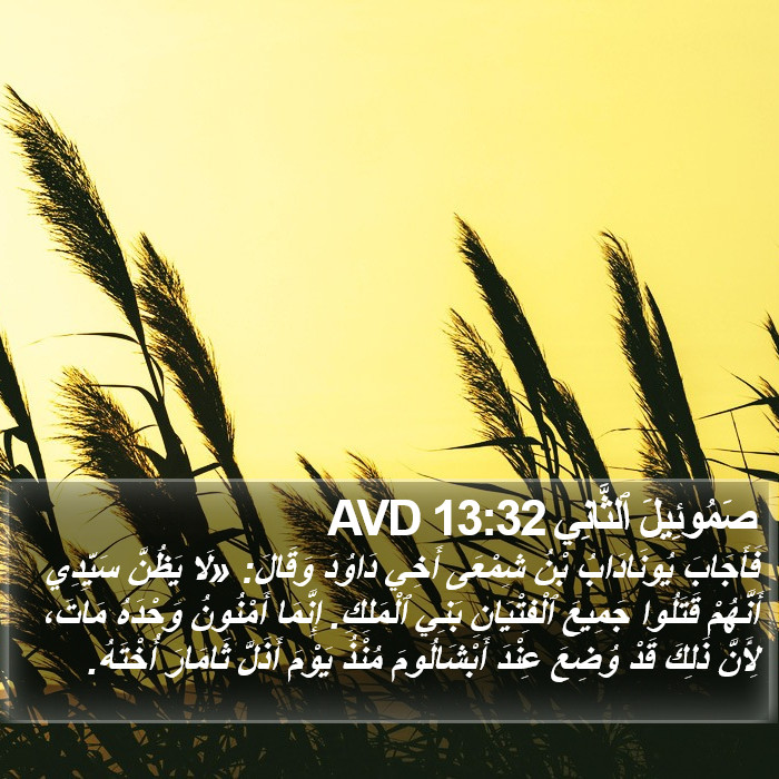 صَمُوئِيلَ ٱلثَّانِي 13:32 AVD Bible Study