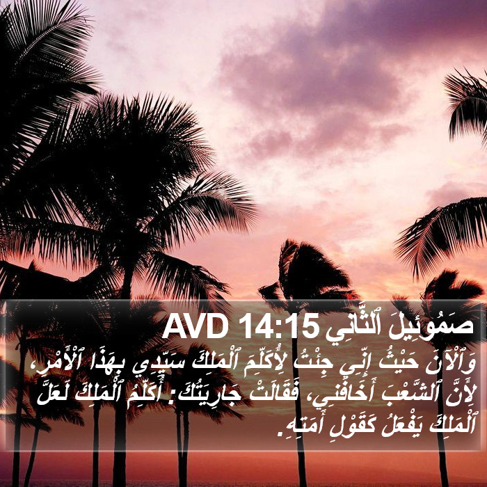 صَمُوئِيلَ ٱلثَّانِي 14:15 AVD Bible Study