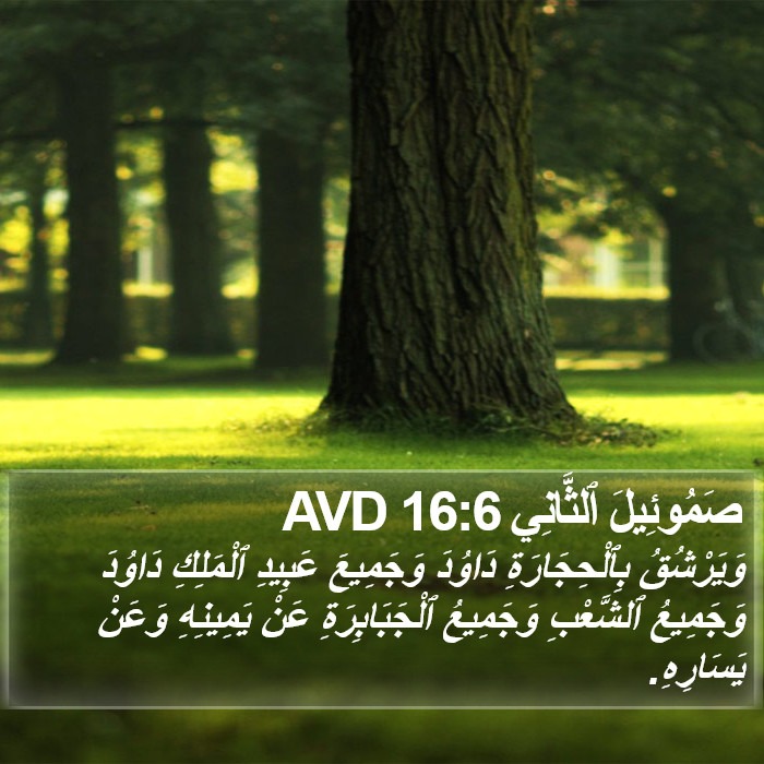 صَمُوئِيلَ ٱلثَّانِي 16:6 AVD Bible Study